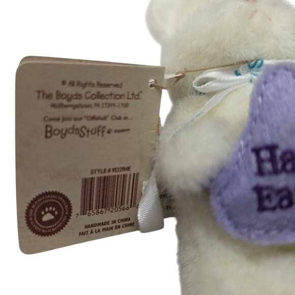 Boyds Bears Hershey Mini Easter Kisses Bunny Head Bean Plush Ornament 4" - Picture 5 of 8